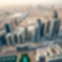 Aerial view of Dubai's skyline showcasing modern architecture