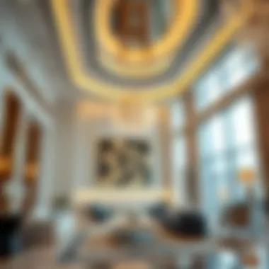 Interior Design of Al Mansour Tower An interior glimpse of Al Mansour Tower highlighting its luxurious design elements