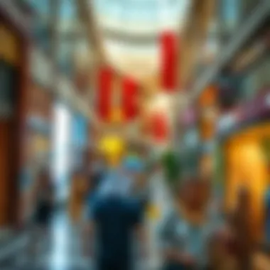 Dynamic Shopping Environment A bustling atmosphere in Al Qouz Mall reflecting the blend of local and expatriate shoppers.