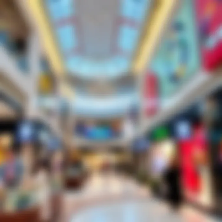 Vibrant shopping spaces within Al Qouz Mall filled with diverse retail offerings.
