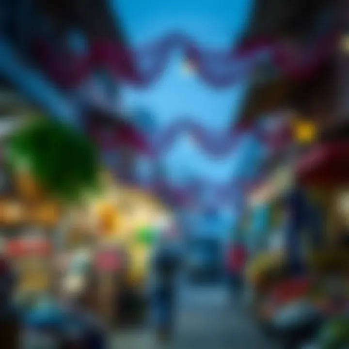 Vibrant local market scene in Al Rigga