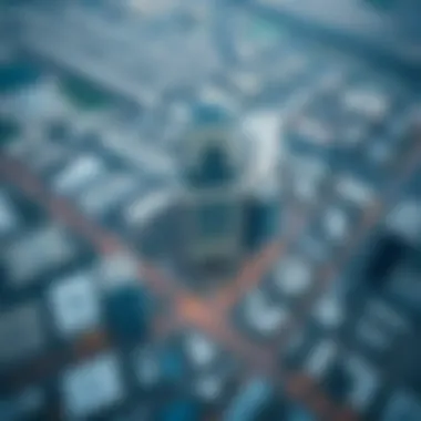 Aerial view of Al Barsha highlighting the location of Al Waleed Building