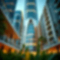 Architectural detail of Boulevard Tower showcasing modern design