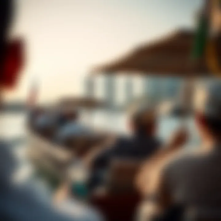 Passengers enjoying a scenic ride on an Abra
