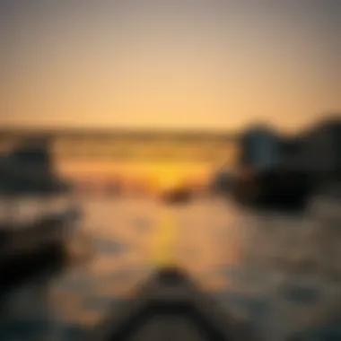Sunset view of Bur Dubai from an Abra