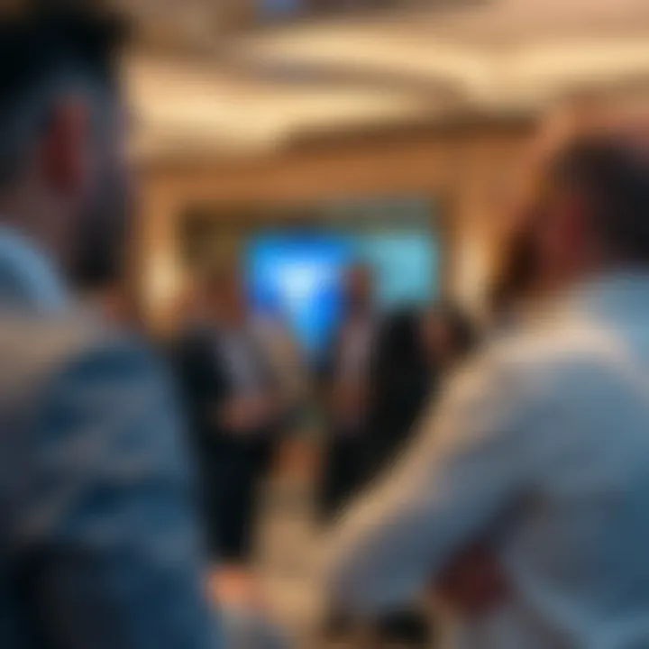 Networking event at Bur Dubai Business Center with professionals engaging