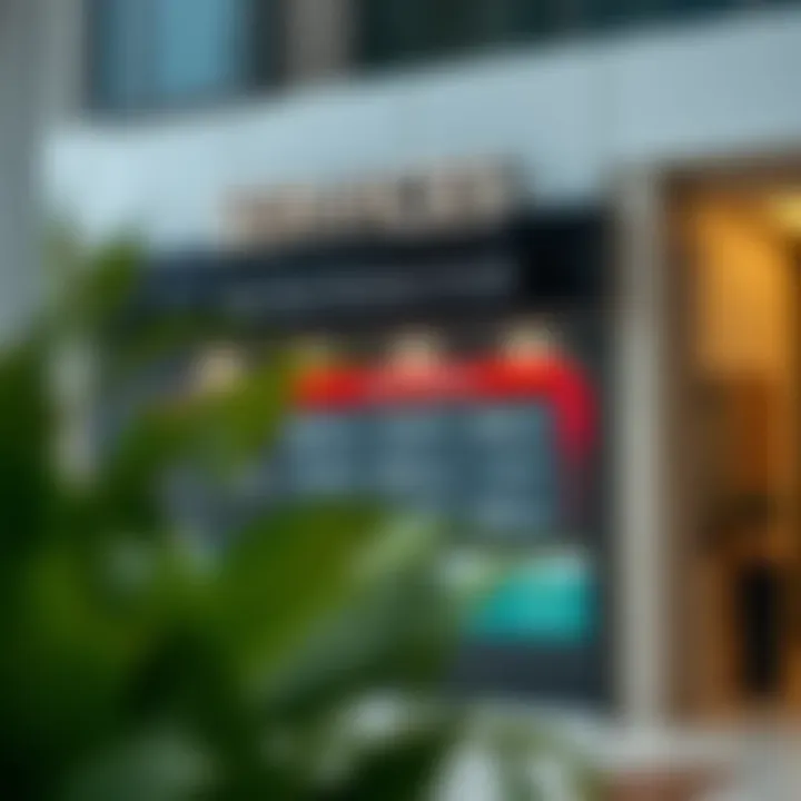Signage displaying various services offered at Bur Dubai Business Center