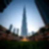Stunning view of Burj Khalifa from the ground