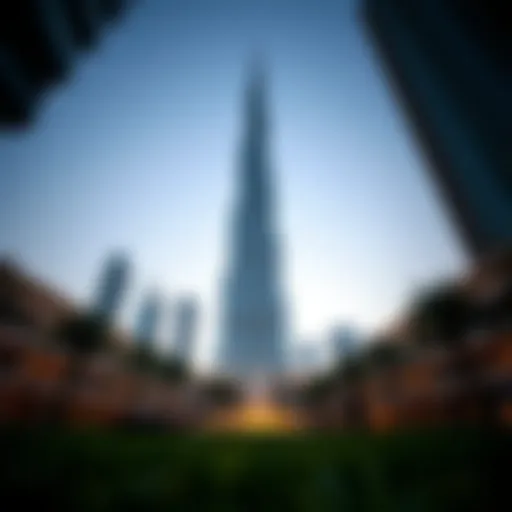 Stunning view of Burj Khalifa from the ground