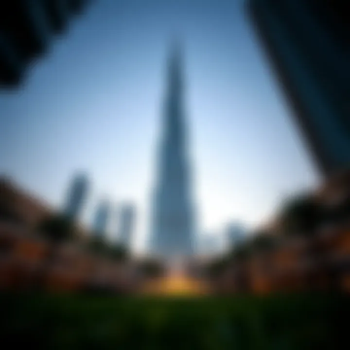 Stunning view of Burj Khalifa from the ground
