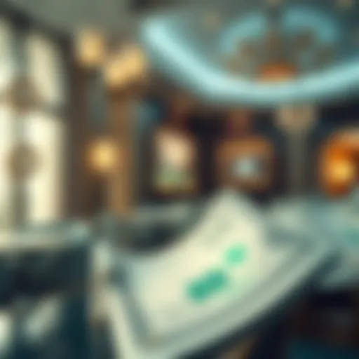 Currency Exchange Visualization Visual representation of US dollars and UAE Dirhams