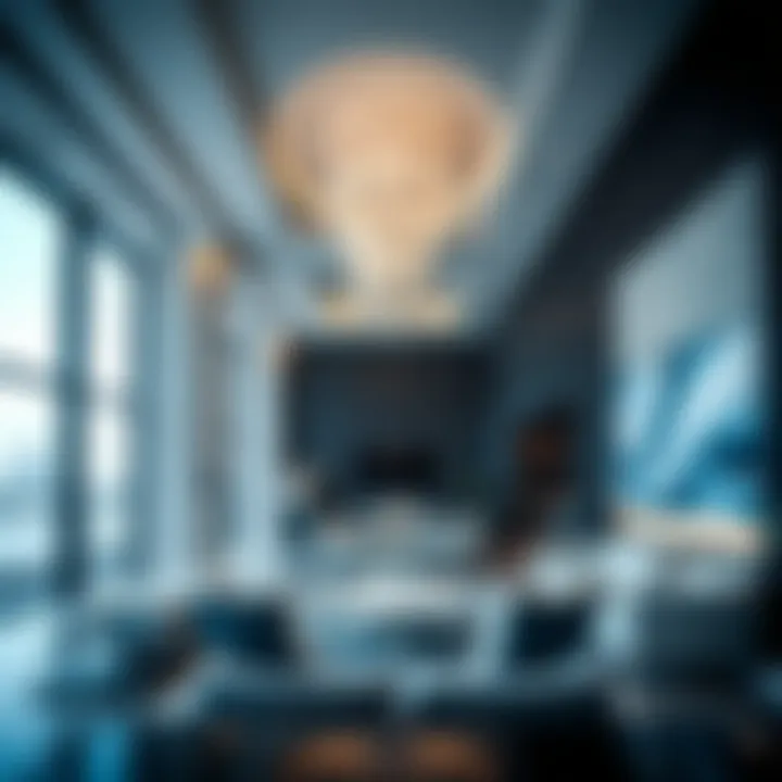 Innovative Interior Spaces of Crystal Blue Tower Interior design showcasing modern aesthetics