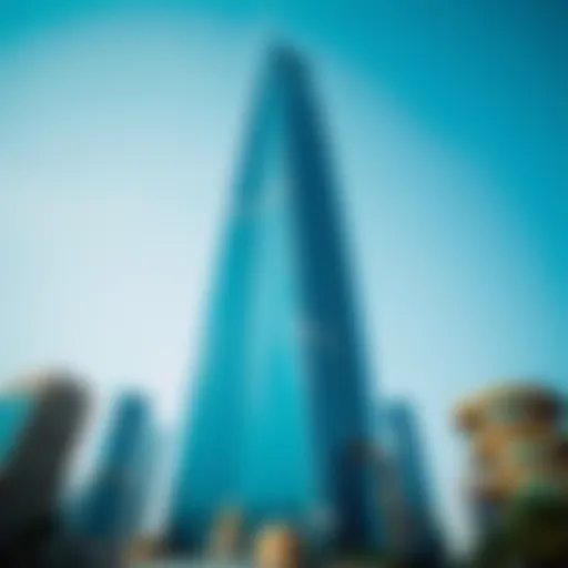 Architectural Elegance of Crystal Blue Tower Stunning exterior view of Crystal Blue Tower