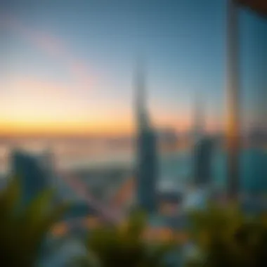 Dubai Skyline from Elysium 1 Residence The vibrant skyline of Dubai as viewed from Elysium 1 Residence, showcasing luxury living