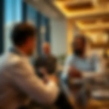 Strategizing for Investment Success in Dubai Real Estate Investors discussing real estate opportunities in Dubai