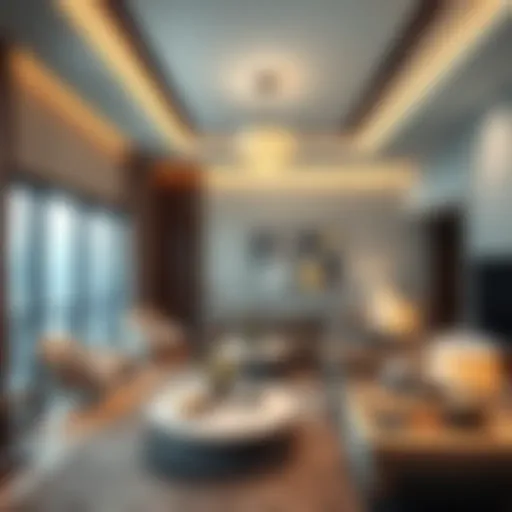 Luxury apartment interiors showcasing modern design