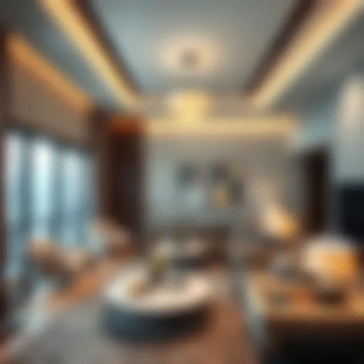 Luxury apartment interiors showcasing modern design