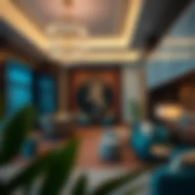 Cozy lobby of a boutique hotel near Expo City Dubai