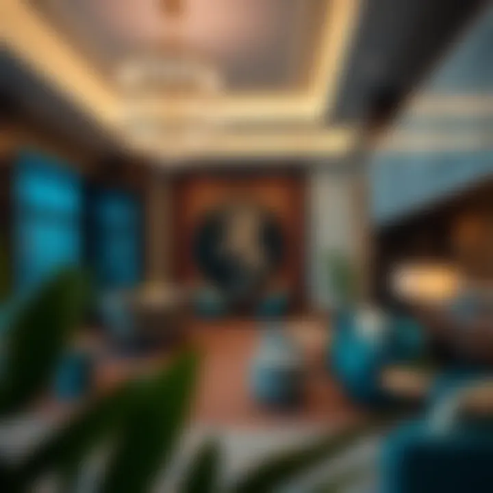 Cozy lobby of a boutique hotel near Expo City Dubai