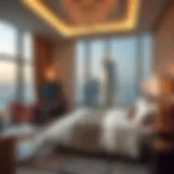 Luxurious hotel suite overlooking Expo City Dubai