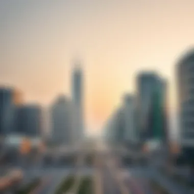 A futuristic representation of planned developments along Dubai's address boulevards