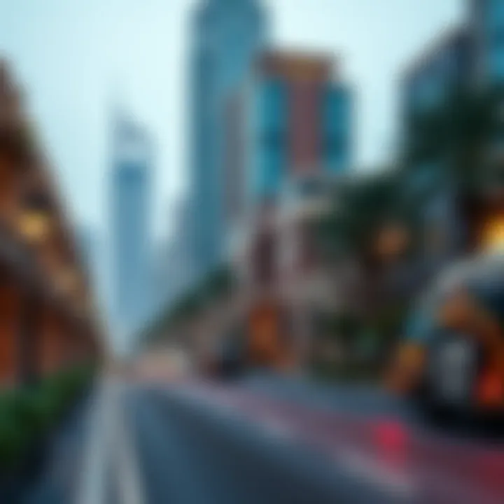 An illustration depicting the historical evolution of address boulevards in Dubai