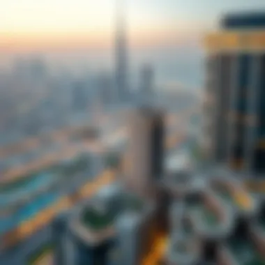 View of Dubai skyline from Al Badaa Residences