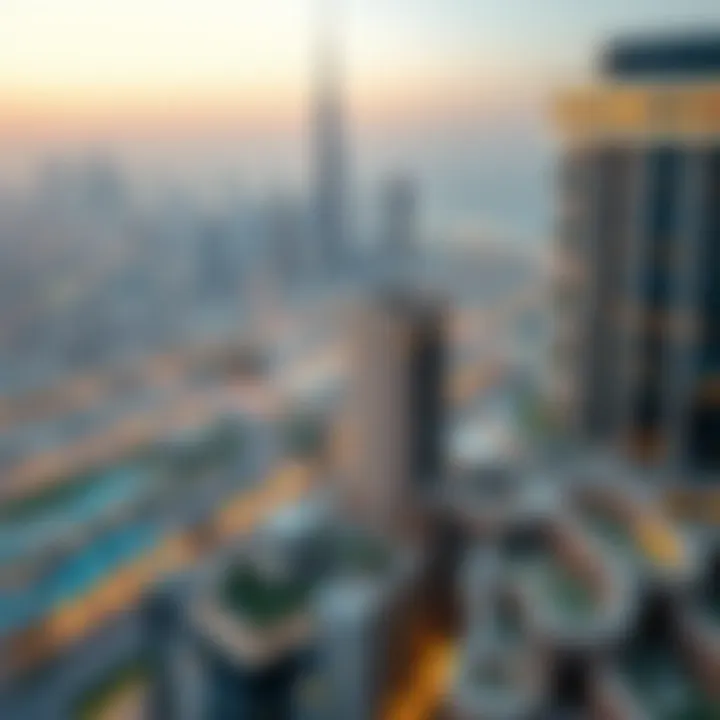 View of Dubai skyline from Al Badaa Residences