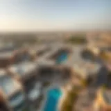 Aerial view of Al Meena showcasing its unique architecture and layout