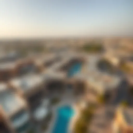 Aerial View of Al Meena Aerial view of Al Meena showcasing its unique architecture and layout