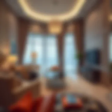 Luxurious Apartment Interior in Al Nasr Square Block B An interior shot of a luxurious apartment in Al Nasr Square Block B