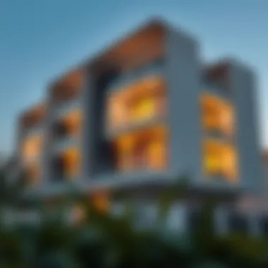 Modern Residential Living in Al Quoz 2 A modern residential building exemplifying the living conditions in Al Quoz 2.