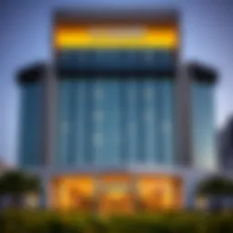 Exterior view of Al Yasmeen Building showcasing its modern architecture