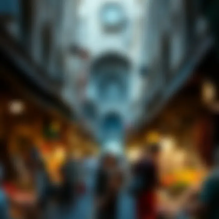 Bustling market scene depicting the vibrancy of shopping in Meena Bazar