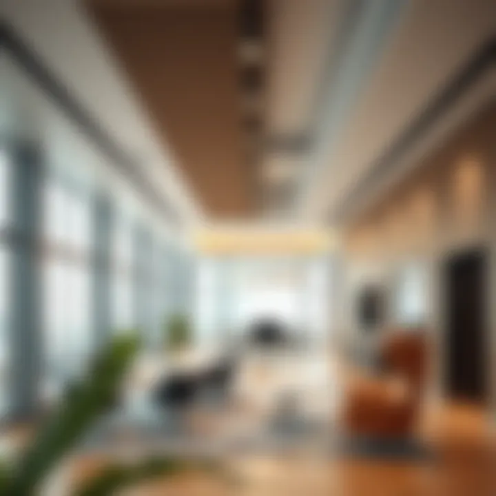 Interior design of a contemporary office space in Dubai