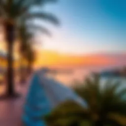 A stunning view of Creek Beach at sunset showcasing the vibrant colors of the sky and water.