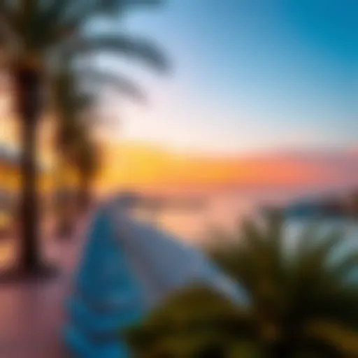 A stunning view of Creek Beach at sunset showcasing the vibrant colors of the sky and water.