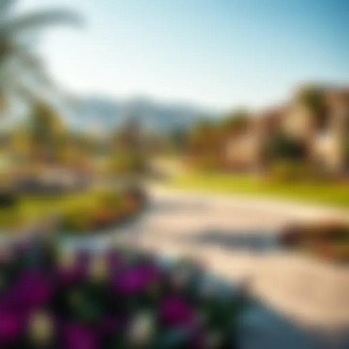Lush Community Park in Damac Hills 2 Stunning landscape of the community park in Damac Hills 2