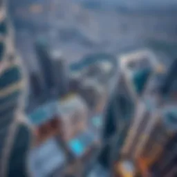 Aerial view of Dubai Internet City showcasing modern architecture