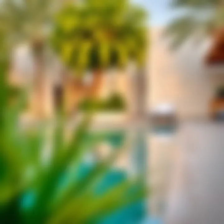 Relaxing Pool Area Relaxing pool area adjacent to a peaceful garden