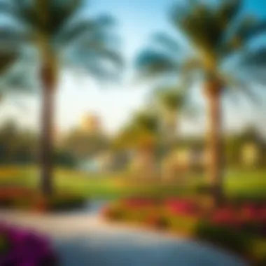 Vibrant Park Landscape in Dubai Vibrant park landscape in Dubai
