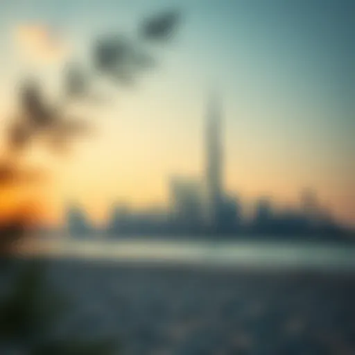 Dubai Skyline with Ellington's Architectural Masterpieces Stunning skyline of Dubai featuring Ellington Properties' developments