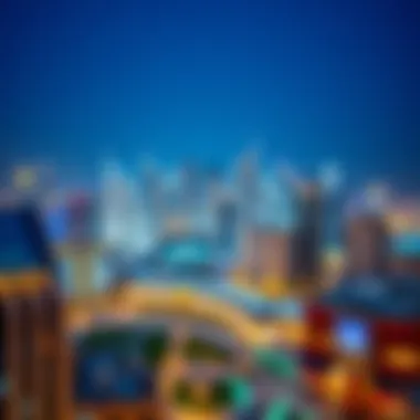Stunning skyline view featuring iconic Dubai hotels