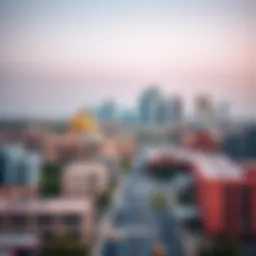 A panoramic view of Nahda showcasing its skyline and architectural diversity
