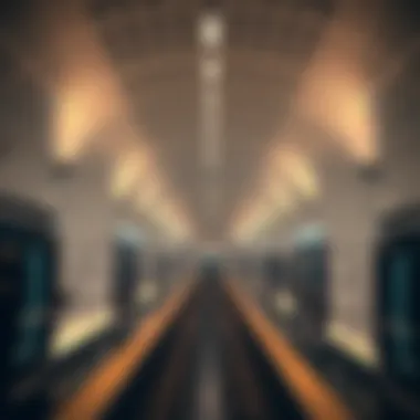 Inside Nakheel Mall Metro Station: A Modern Transit Experience Interior view of Nakheel Mall Metro Station