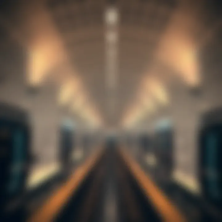 Inside Nakheel Mall Metro Station: A Modern Transit Experience Interior view of Nakheel Mall Metro Station