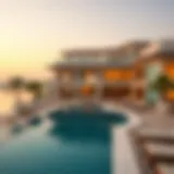Luxurious villa overlooking the beach