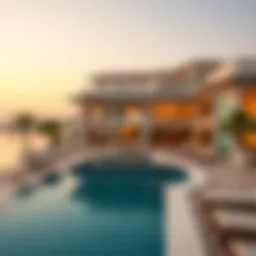 Luxurious villa overlooking the beach