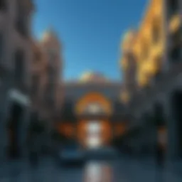 Stunning view of Souk Al Bahar showcasing its architectural beauty