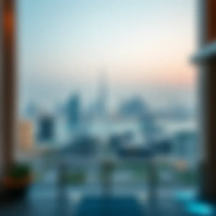 Breathtaking Dubai Skyline from St. Regis Panoramic view of Dubai skyline from St. Regis Residences